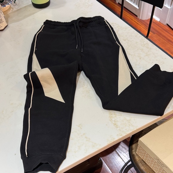 Next Direct Black and Cream Kids Joggers - Picture 3 of 9